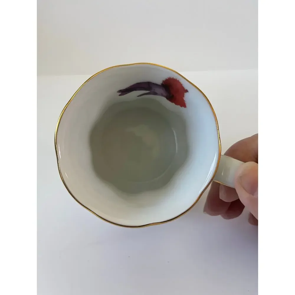 VTG Vintage Victorian Style Red Hat Creamer